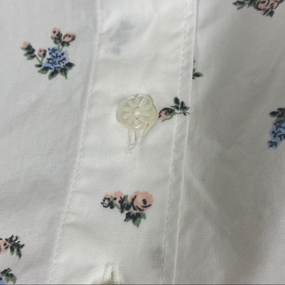 Levi’s New Crop Top Floral White Size L - Picture 5 of 8